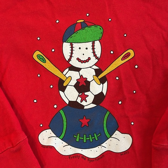 “Frosty The Sportsman” long sleeve red tshirt, size 2T, Frosty the Snowman - Picture 1 of 4